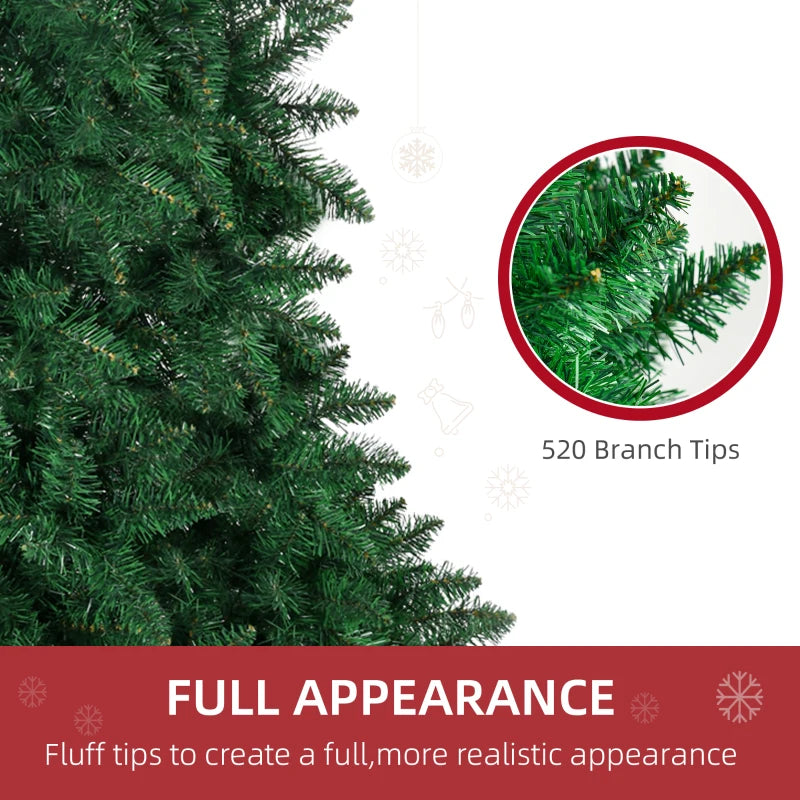 MegaMart 7' Artificial Half Christmas Trees with Auto Open, Steel Base, for Indoor Xmas Décor