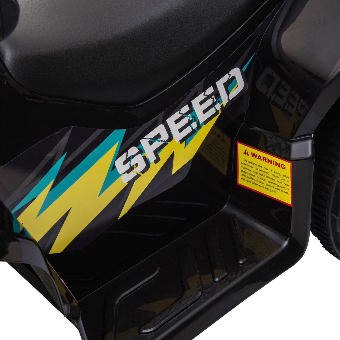 MegaMart 6V Kids ATV 4-Wheeler Ride on Car, Electric Motorized Quad Battery Powered Vehicle with Forward/Reverse Switch for 18-36 Months Old Toddlers, Black