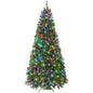 MegaMart 7.5ft Prelit Christmas Tree with RGB Dynamic LEDs, Remote Control, Daily Timer, Hinged Xmas Tree, Easy Assembly