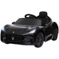 MegaMart Maserati Gran Turismo Licensed 12V Kids Electric Car w/ Remote Control, Soft Start, LED Lights, Music, Horn, Black