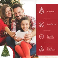 MegaMart 7ft Pre-Lit Full Douglas Fir Artificial Christmas Tree with Realistic Branches, 700 Warm White LED Lights and 2154 Tips