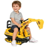 Kids 2-in-1 Ride-On Excavator Toy – Toddler Walker & Construction Digger