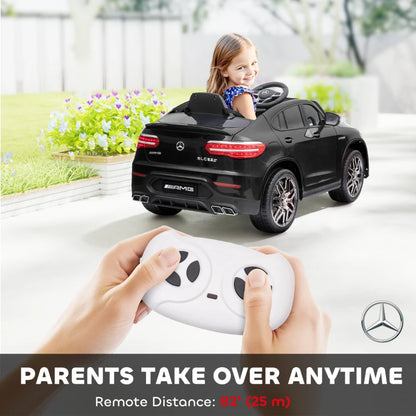 MegaMart Toddler Ride On Car (Mercedes Benz AMG GLC63S Coupe) Electric Kids Ride On Car with 2 Speed, MP3 Player, Light, Horn, Songs, Suspension - Fun for Toddlers and Kids - Black