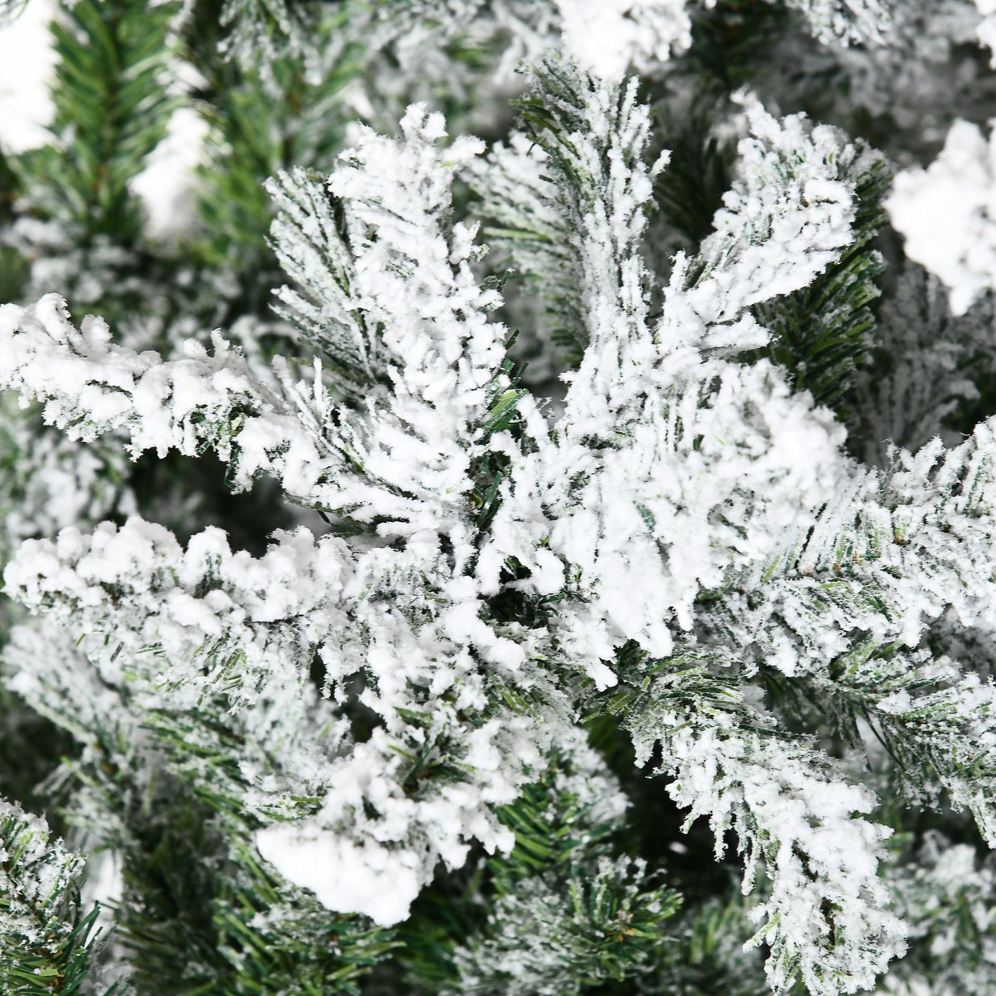MegaMart 9' Tall Unlit Snow Flocked Pine Artificial Christmas Tree with Realistic Branches, Green
