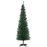 MegaMart 6' Artificial Pencil Christmas Tree, Slim Xmas Tree with 390 Realistic Branch Tips and Plastic Stand, Green