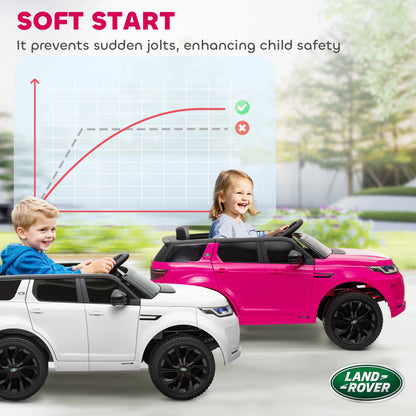 MegaMart Land Rover Discovery Sport Licensed 12V Kids Ride on Car with Remote Control Soft Start, LED Lights, Pink