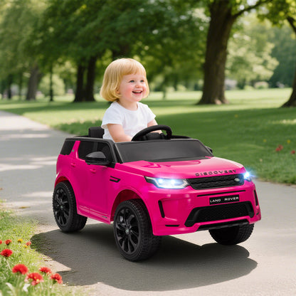 MegaMart Land Rover Discovery Sport Licensed 12V Kids Ride on Car with Remote Control Soft Start, LED Lights, Pink