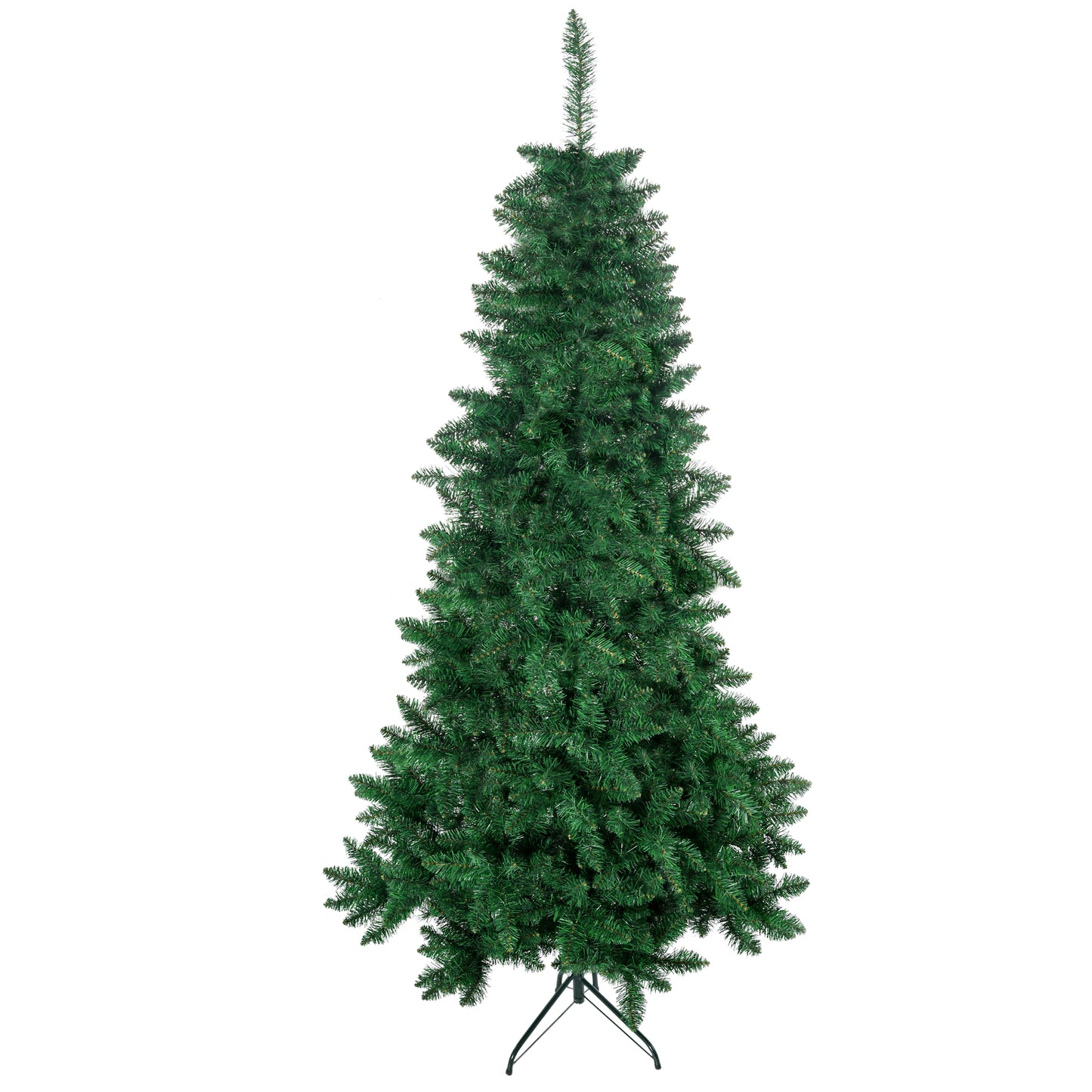 MegaMart 7' Artificial Half Christmas Trees with Auto Open, Steel Base, for Indoor Xmas Décor