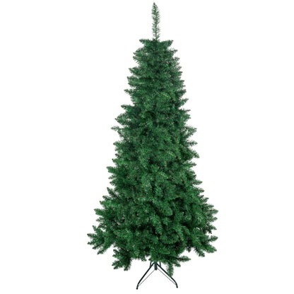 MegaMart 7' Artificial Half Christmas Trees with Auto Open, Steel Base, for Indoor Xmas Décor