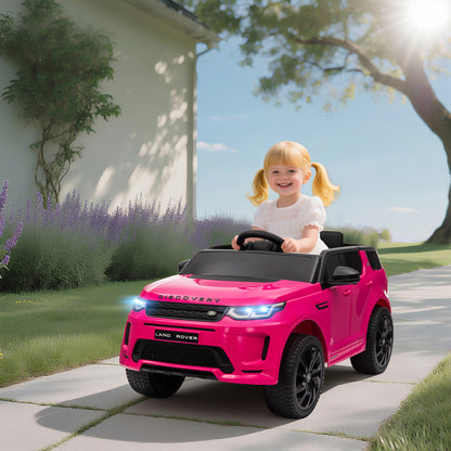 MegaMart Land Rover Discovery Sport Licensed 12V Kids Ride on Car with Remote Control Soft Start, LED Lights, Pink