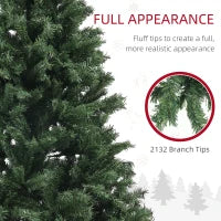 MegaMart 9ft Artificial Christmas Trees with 2132 Branch Tips, Auto Open and Steel Base, Green
