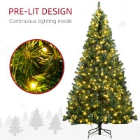MegaMart 7.5 FT Tall PreLit Artificial Christmas Tree with Realistic Branches, 500 Warm White LED Lights and 1346 Tips, Green