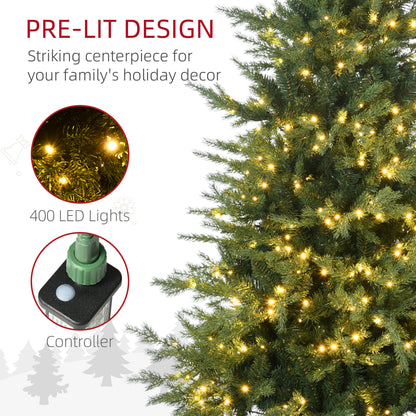 MegaMart 6' Artificial Prelit Christmas Trees Holiday Decor with Warm White LED Lights, Auto Open, 8 Light Modes
