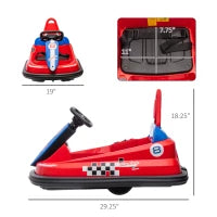 MegaMart Bumper Car for Kids, 360° Rotation 6V Electric Ride On Bumper, Red