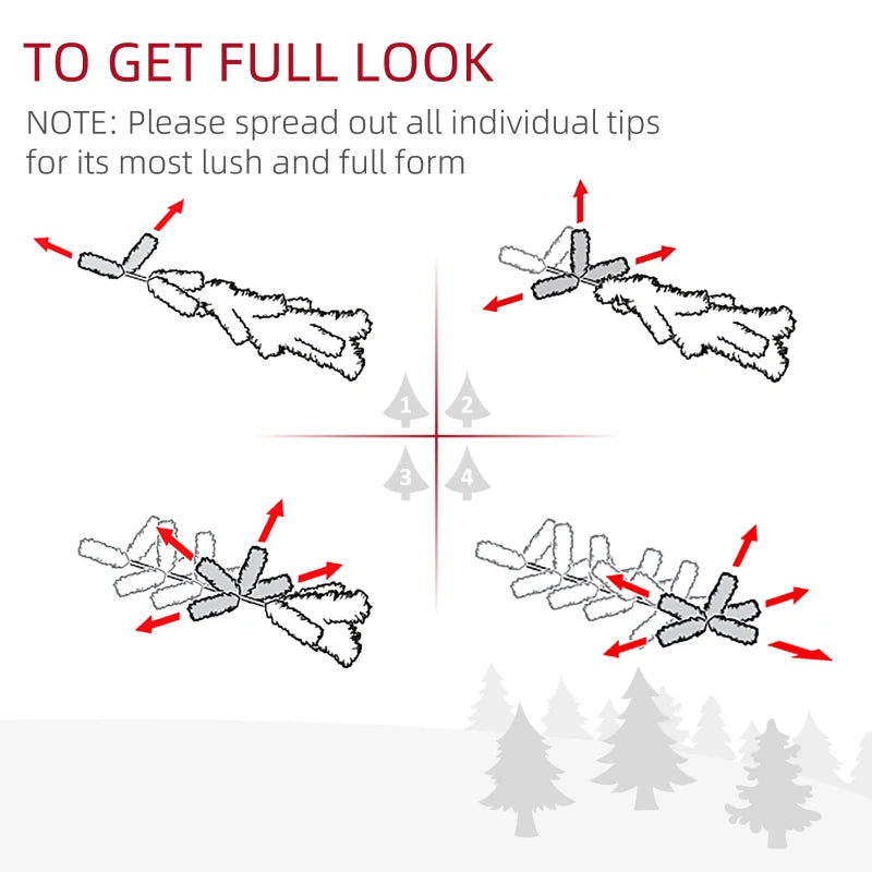 MegaMart 6' Artificial Pencil Christmas Tree, Slim Xmas Tree with 390 Realistic Branch Tips and Plastic Stand, White