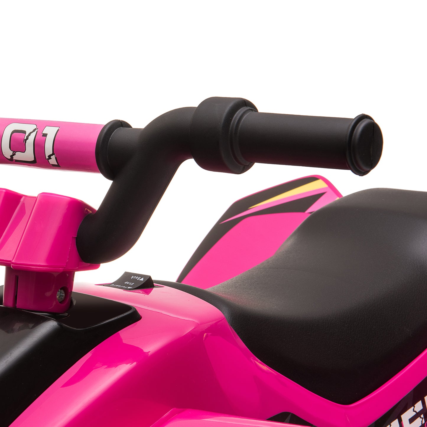 MegaMart 6V Kids ATV 4-Wheeler Ride on Car, Electric Motorized Quad Battery Powered Vehicle with Forward/Reverse Switch for 18-36 Months Old Toddlers, Pink