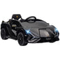 MegaMart 12V Lamborghini SIAN Licensed Electric Car for kids with Remote Control, Horn, Music, & Headlights, Black