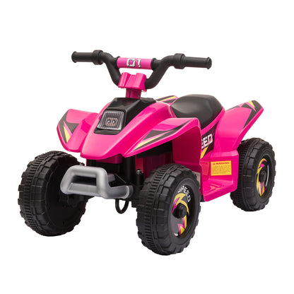 MegaMart 6V Kids ATV 4-Wheeler Ride on Car, Electric Motorized Quad Battery Powered Vehicle with Forward/Reverse Switch for 18-36 Months Old Toddlers, Pink
