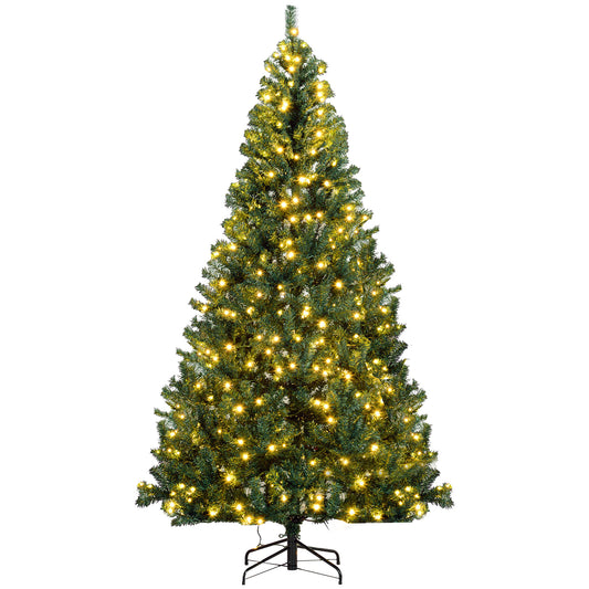 MegaMart 7.5 FT Tall PreLit Artificial Christmas Tree with Realistic Branches, 500 Warm White LED Lights and 1346 Tips, Green