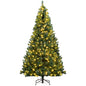 MegaMart 7.5 FT Tall PreLit Artificial Christmas Tree with Realistic Branches, 500 Warm White LED Lights and 1346 Tips, Green