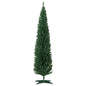 MegaMart 8ft Unlit Pencil Artificial Christmas Tree with Realistic Branches and 618 Tips, Plastic Base, Green