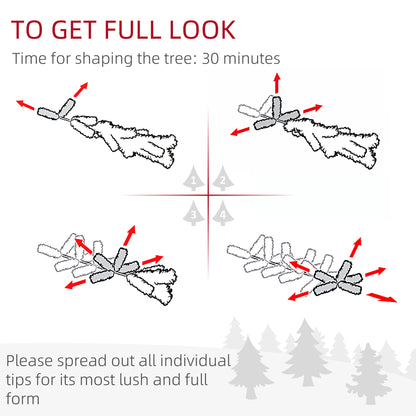 MegaMart 8ft Unlit Pencil Artificial Christmas Tree with Realistic Branches and 618 Tips, Plastic Base, Green