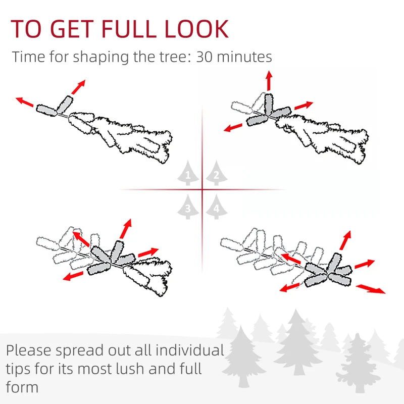 MegaMart 8ft Unlit Pencil Artificial Christmas Tree with Realistic Branches and 618 Tips, Plastic Base, Green