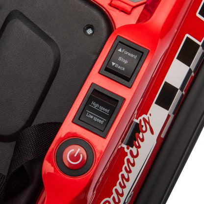 MegaMart Bumper Car for Kids, 360° Rotation 6V Electric Ride On Bumper, Red