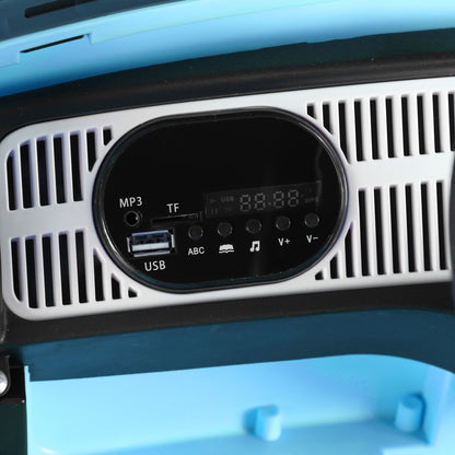 MegaMart Licensed Volkswagen Beetle Electric Kids Ride-On Car 6V Battery Powered Toy with Remote Control Music Horn Lights MP3 for 3-6 Years Old Blue