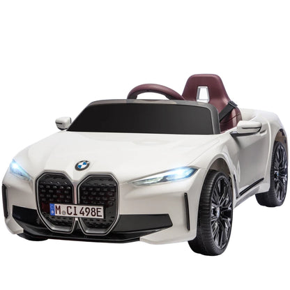 MegaMart 12V Electric Car for Kids with 2.4G Remote Control, Suspension, White