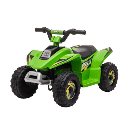 MegaMart 6V Kids ATV Ride on 4-Wheeler Car, Electric Quad Toy Battery Powered Vehicle with Forward/ Reverse Switch for 18-36 Months Old Toddlers, Green