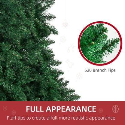 MegaMart 7' Artificial Half Christmas Trees with Auto Open, Steel Base, for Indoor Xmas Décor