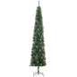 MegaMart 9.5ft Pencil Christmas Tree, Slim Xmas Tree with Realistic Branches, Pine Cones and Metal Base, Green