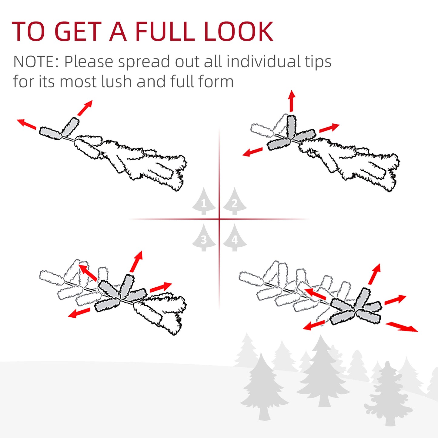 MegaMart 7.5 FT Tall PreLit Artificial Christmas Tree with Realistic Branches, 500 Warm White LED Lights and 1346 Tips, Green