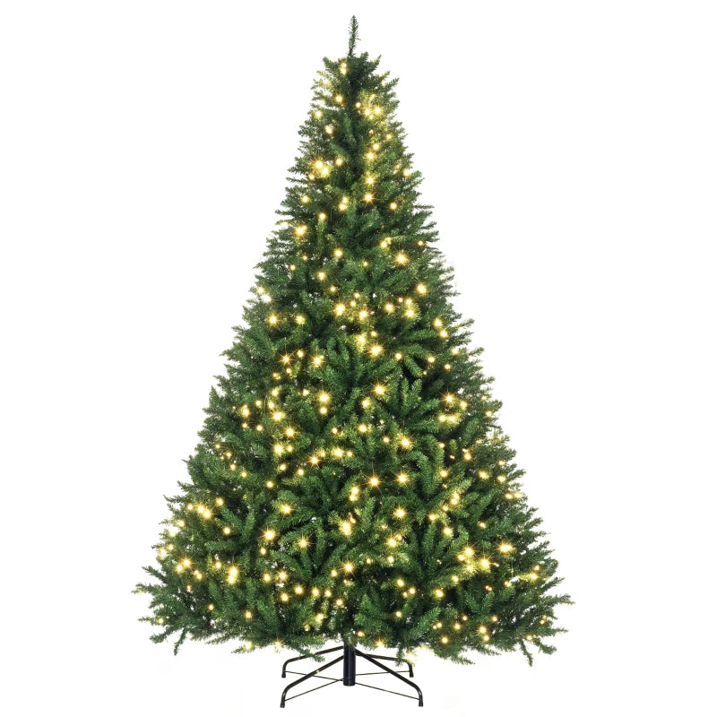 MegaMart 7ft Pre-Lit Full Douglas Fir Artificial Christmas Tree with Realistic Branches, 700 Warm White LED Lights and 2154 Tips