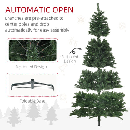 MegaMart 9ft Artificial Christmas Trees with 2132 Branch Tips, Auto Open and Steel Base, Green