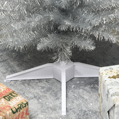 MegaMart 7FT Decorated Christmas Tree, Pencil Christmas Tree with 499 Realistic Branch Tips and Plastic Stand, Silver