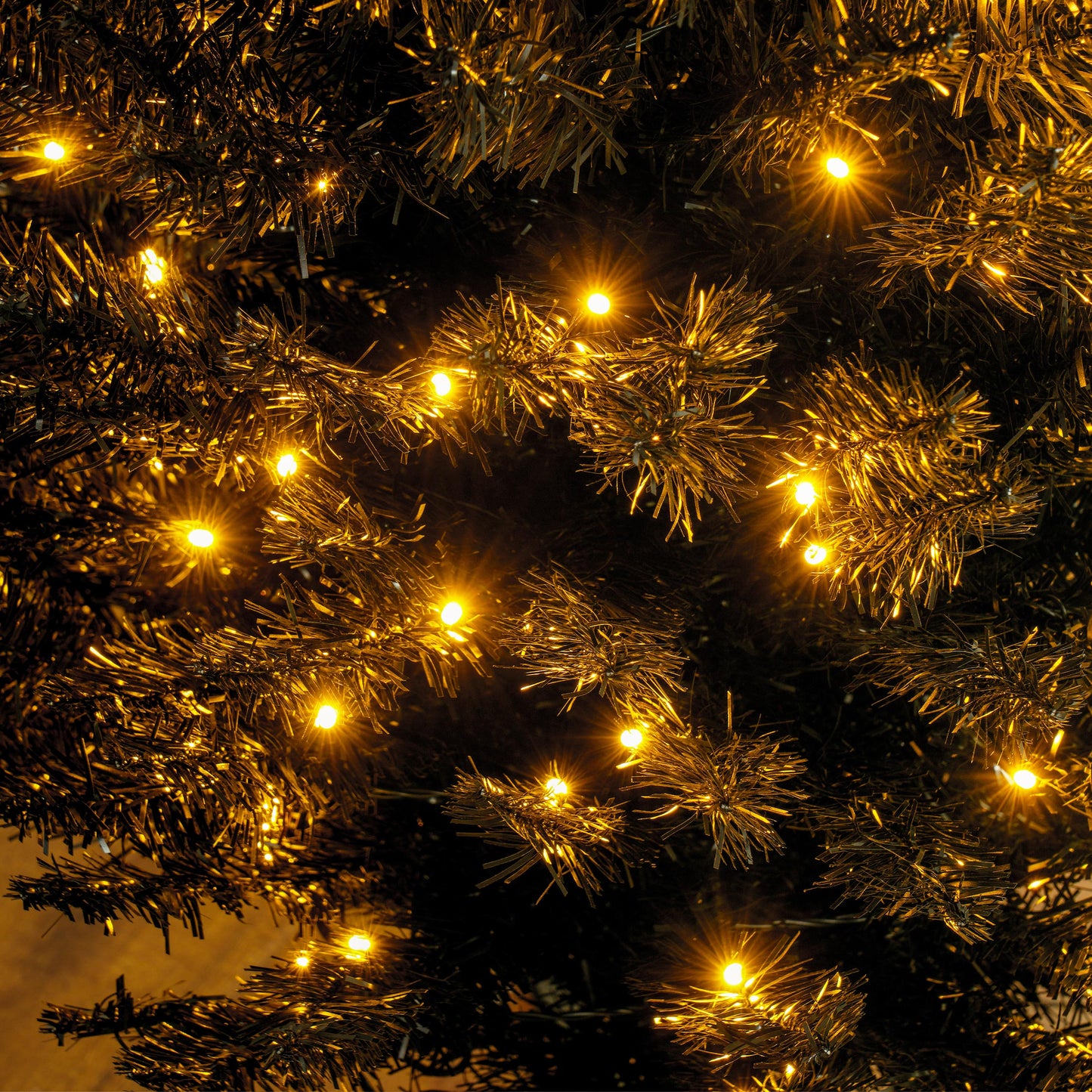 MegaMart 7ft Pencil Christmas Tree, Slim Artificial Christmas Tree with Realistic Branches and Warm White LED Lights, Black