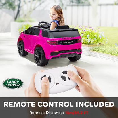 MegaMart Land Rover Discovery Sport Licensed 12V Kids Ride on Car with Remote Control Soft Start, LED Lights, Pink