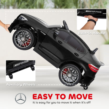 MegaMart Toddler Ride On Car (Mercedes Benz AMG GLC63S Coupe) Electric Kids Ride On Car with 2 Speed, MP3 Player, Light, Horn, Songs, Suspension - Fun for Toddlers and Kids - Black