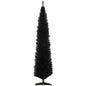 MegaMart 8ft Unlit Pencil Artificial Christmas Tree with Realistic Branches and 618 Tips, Plastic Base, Black