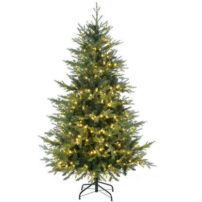 MegaMart 6' Artificial Prelit Christmas Trees Holiday Decor with Warm White LED Lights, Auto Open, 8 Light Modes