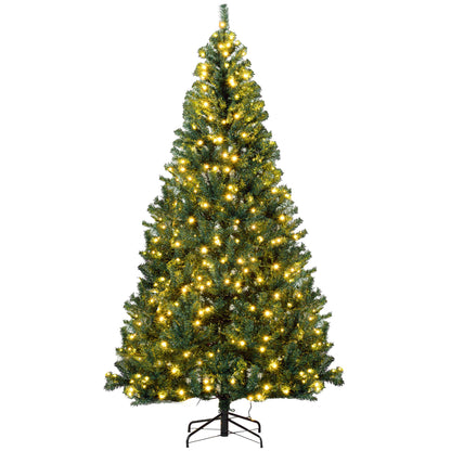 MegaMart 7.5 FT Tall PreLit Artificial Christmas Tree with Realistic Branches, 500 Warm White LED Lights and 1346 Tips, Green