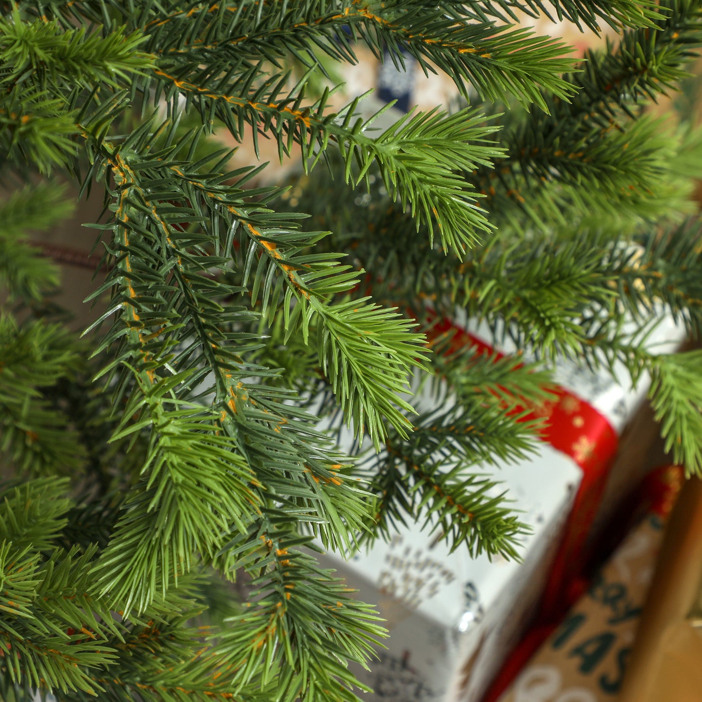 MegaMart 6.5ft Artificial Sparse Christmas Tree with Steel Stand and 1933 Tips for Home Office Holiday