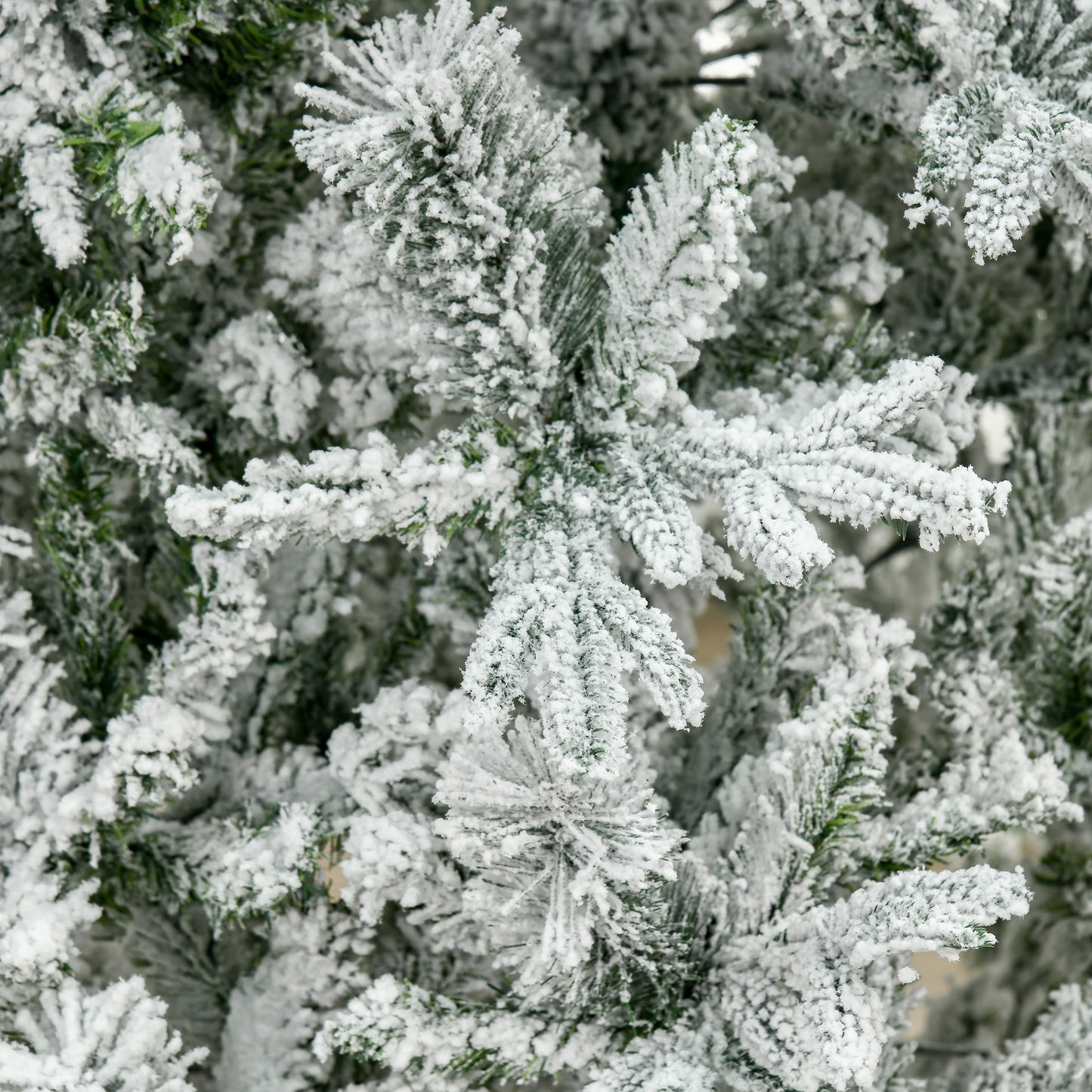 MegaMart 9' Unlit Snow Flocked Pine Artificial Christmas Tree with Realistic Branches and 1159 Tips, Green