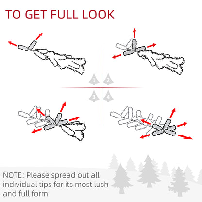 MegaMart 6' Tall Pre-Lit Slim Noble Fir Artificial Pencil Christmas Tree with 200 Warm White LED Lights and 390 Tips, for Christmas Decoration, Green