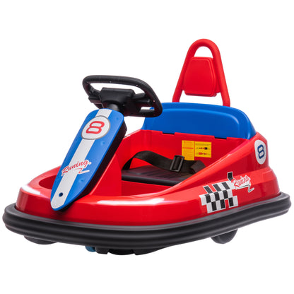 MegaMart Bumper Car for Kids, 360° Rotation 6V Electric Ride On Bumper, Red