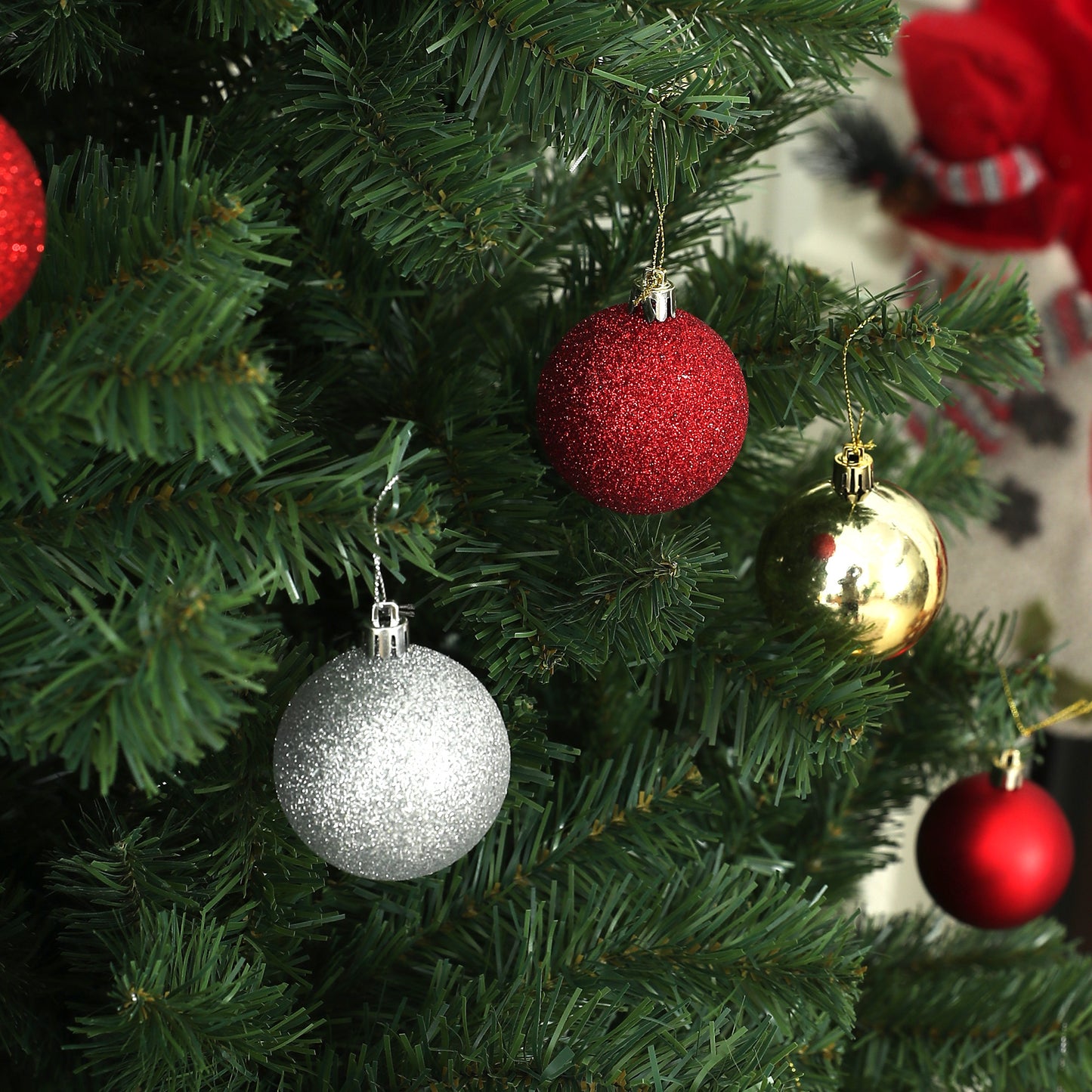 MegaMart 9ft Artificial Christmas Trees with 2132 Branch Tips, Auto Open and Steel Base, Green