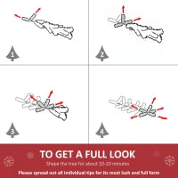 MegaMart 7FT Decorated Christmas Tree, Pencil Christmas Tree with 499 Realistic Branch Tips and Plastic Stand, Red