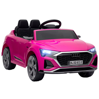 MegaMart Audi Q8 e-tron Sportback Licensed 12V Battery Powered Kids Electric Car w/ Spring Suspension, Soft Start, Pink